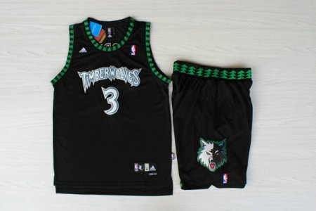 Maillot De Basket Minnesota Timberwolves Vintage Engrener Noir Survetement